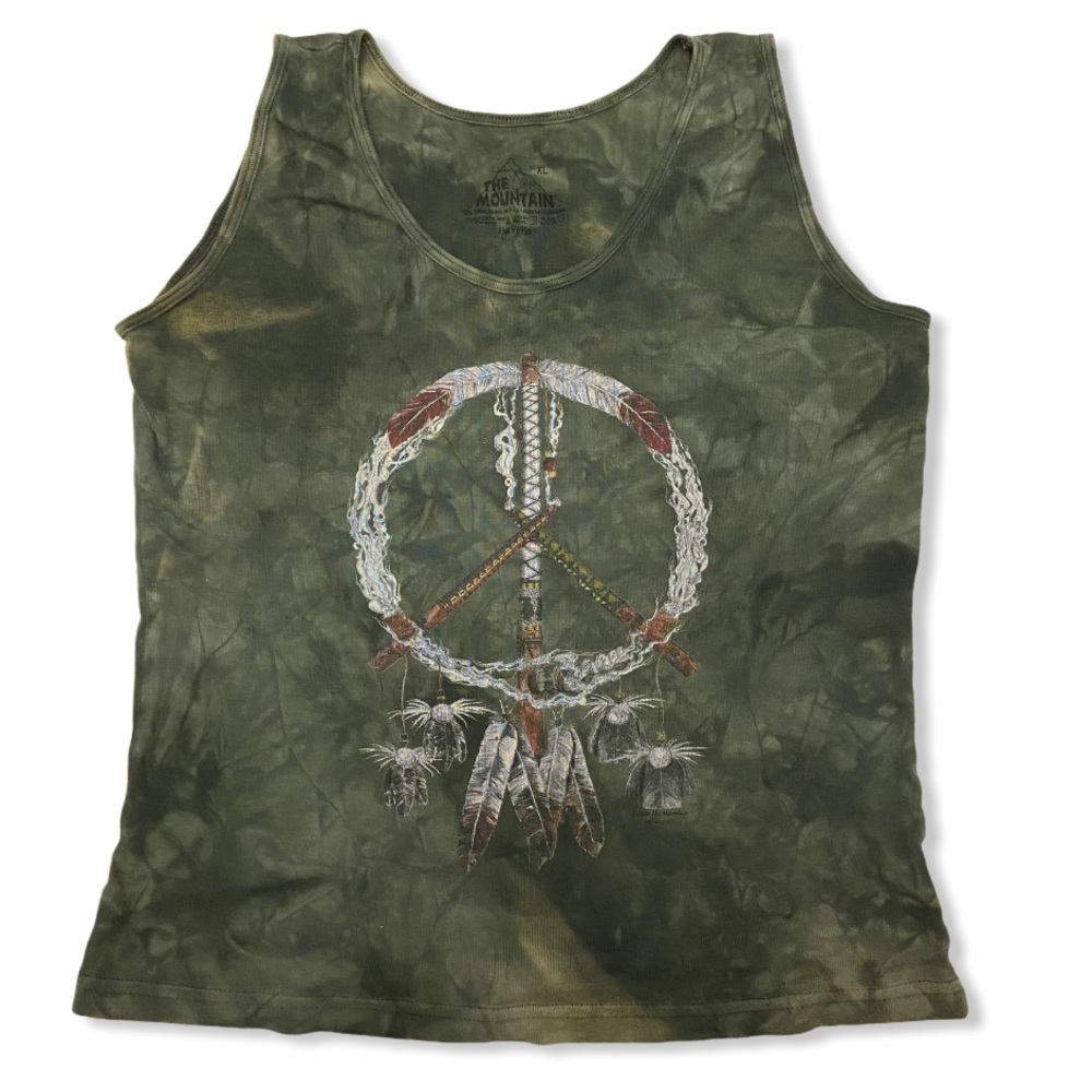 ✌🏽The Mountain Peace Sign Tie Dye Tank